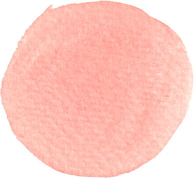 Pastel Pink Circle in Brushstroke Watercolor Drawing